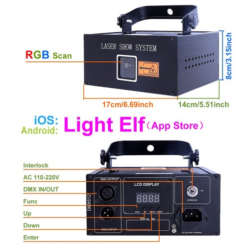 Stage projector laser - 3w,